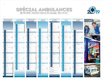 calendriers personnalises ambulances