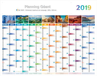 calendriers personnalises maxi planning effacable