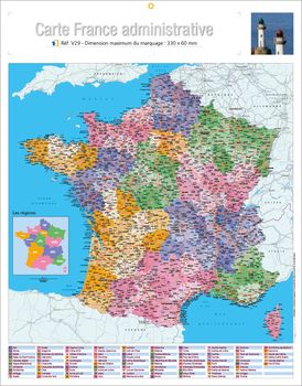 Verso calendrier disponible : Map France Admin