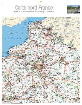 Verso calendrier disponible : Map Nord France