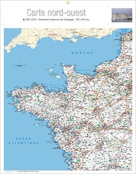 Verso calendrier disponible : Map Nord Ouest