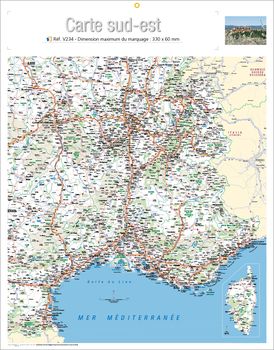 Verso calendrier disponible : Map Sud Est