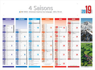 votre calendrier imprime les 4 saisons
